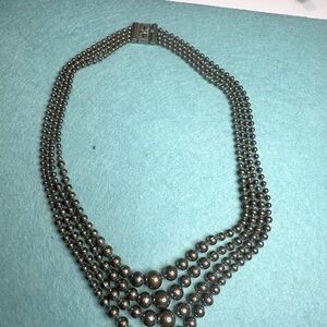 Matte Copper Gold Multi Row Necklace Pre-owned